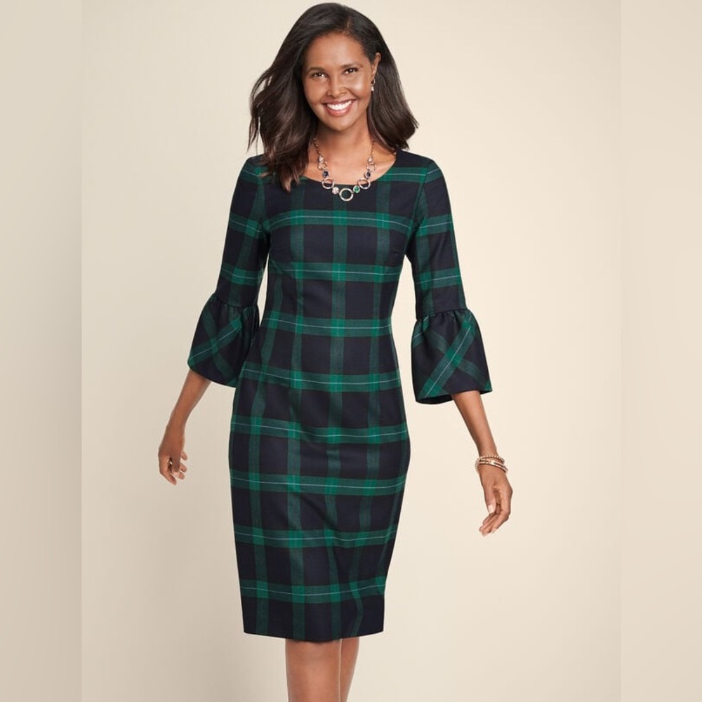 Talbots Black Watch Plaid Shift Dress – Size 6 – NWT - Picture 10 of 10